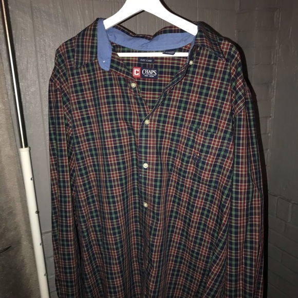 Chaps Red & Green Flannel - Picture 1 of 2